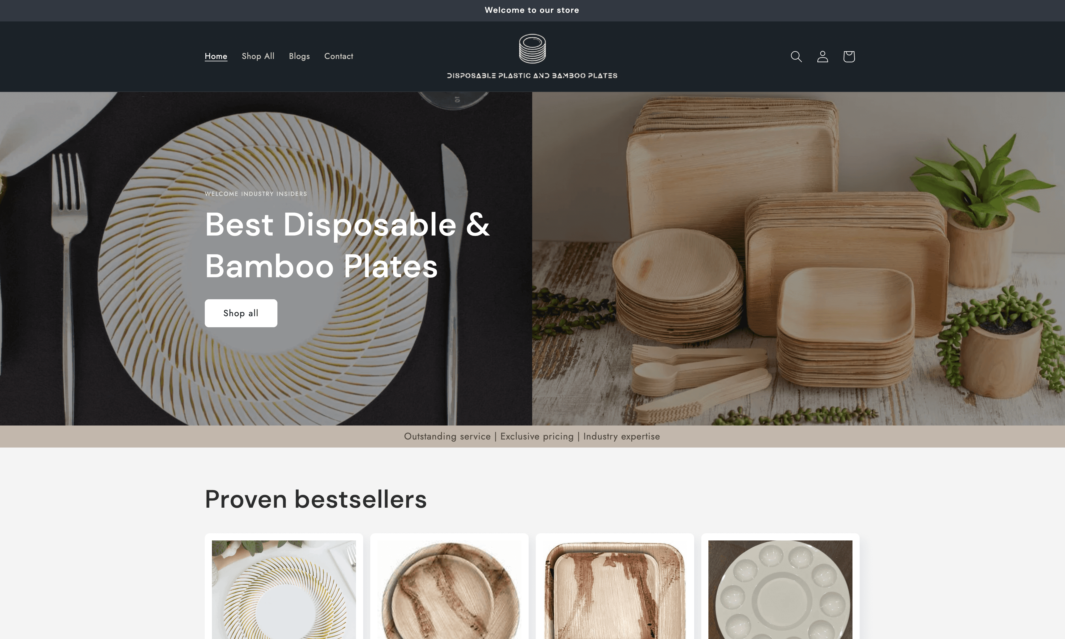 Disposable Plastic & Bamboo Plates